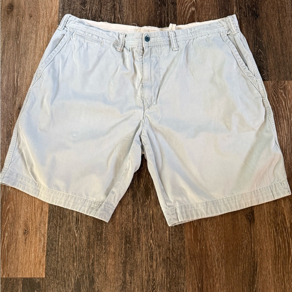 Polo by Ralph Lauren Pale Blue Cotton Chino Flat-Front Shorts